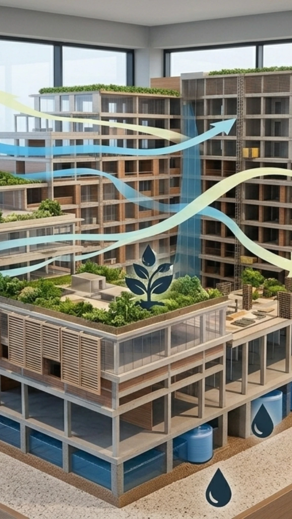 Climate-responsive construction plan for a house in Togo
